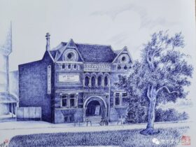 滕飞圆珠笔画|维多利亚艺术家协会会所